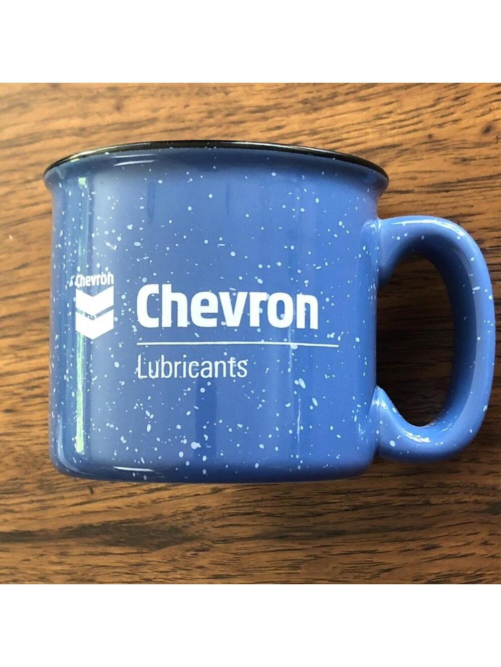Chevron Lubricants Coffee Mug Cup Advertisement Logo